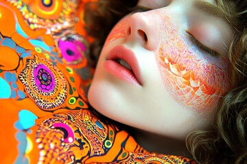 Brain glitch. Hallucination - due to rem sleep disorder: abstract image of well-being. Metaphorical rem sleep disorder awareness of a mental illusion. Abstract disorder. What is schizophreni.