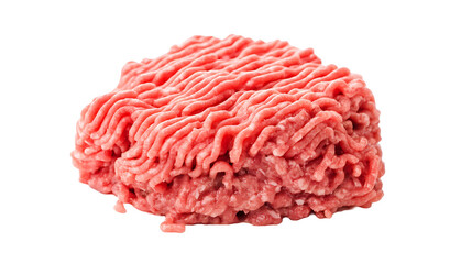 Fresh raw minced beef from cow isolated on transparent background