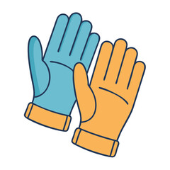 Illustration of work gloves safety gloves gardening gloves protective gloves hand protection apparel