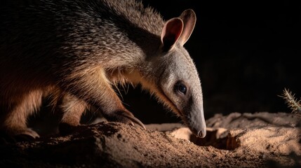 Naklejka premium Bilby at Night: Australian Native Wildlife Portrait