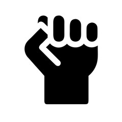 Obraz premium Victory Power: Raised Fist Icon Representing Achievement