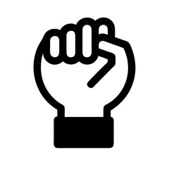 Victory Power: Raised Fist Icon Representing Achievement