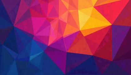 Fototapeta premium Geometric shapes forming a mosaic of varied hues , mixed, contemporary