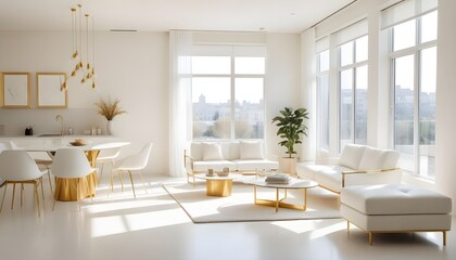 Fototapeta premium Photo interior modern design room 3d illustration