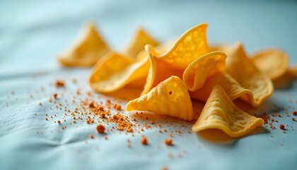 nachos chips on white background