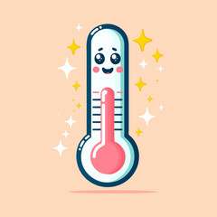 Cute Cartoon Thermometer with High Temperature