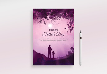Father's Day Greeting Card Template