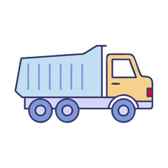 Fototapeta premium Dump truck vector illustration for construction vehicles and transportation clip art design needs