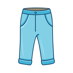 Light blue pants illustration for apparel design fashion clothing and casual wear style guide