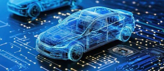 Digital car design,  circuit board
