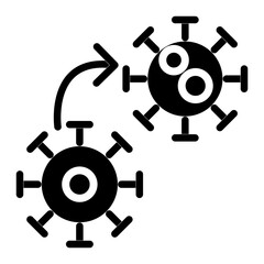Obraz premium Virus Mutation Glyph icons
