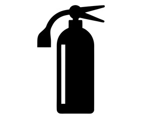 Obraz premium Fire Extinguisher icon silhouette vector illustration