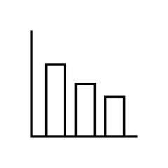 Chart icon vector. schedule illustration sign. diagram symbol or logo.