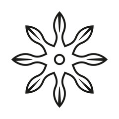 Shuriken icon vector. Ninja illustration sign. Throwing stars symbol or logo.