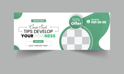 Vector stylish Facebook cover Design business social media fakebook cover and web banner template