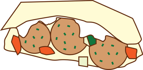 Sandwich aux falafels