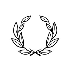 Laurel wreath vector graphic design element for logo template wedding invitation and certificate design © Raian