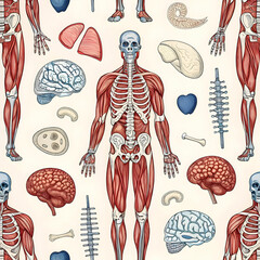 anatomy seamless background