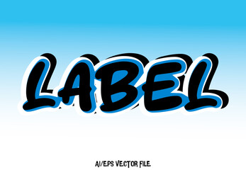 Overlapping text effect, full color, editable text