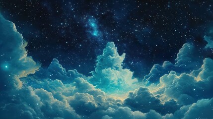 Fototapeta premium Starry night cloudscape