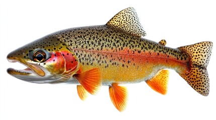 Fototapeta premium Vibrant Rainbow Trout: A Close-Up Study