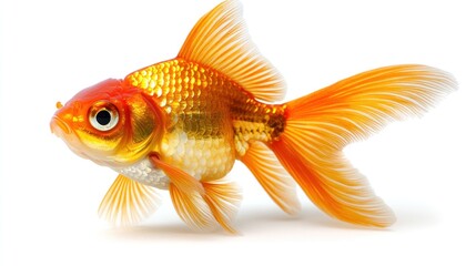 Fototapeta premium Stunning Goldfish: A Captivating Aquatic Portrait