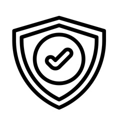 security shield line icon