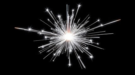 Sparkling Fireworks Burst Night Celebration.