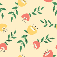 Obraz premium seamless pattern with floral element 