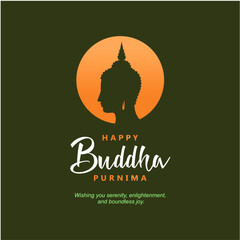 Happy Buddha Purnima Social Media Post Design for Peace and Positivity

