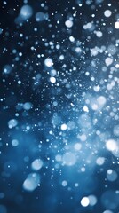 Obraz premium Christmas Blue Background with Snow and Winter Holiday Theme