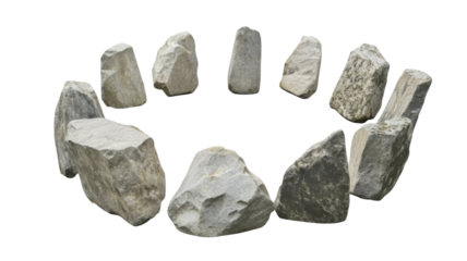 Stone Circle Isolated on Clean White Background