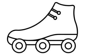 Roller Skate silhouette vector illustration