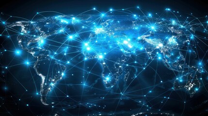 Digital connections between business hubs worldwide