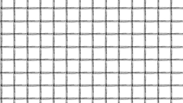 斜めにスクロールするチェック柄のモノクロ背景。ループする4Kアニメーション