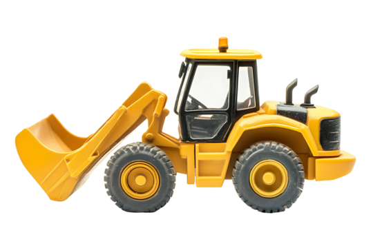Yellow Construction Vehicle with Bucket Transparent PNG