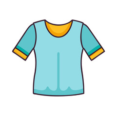 Shop trendy women's top: short sleeve blouse in blue and yellow for casual and stylish look