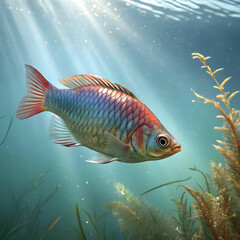 Fototapeta premium close up of fish underwater