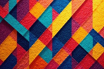 Geometric tapestry pattern, bold color blocking , color, background texture