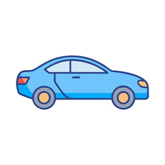 Download this stylish blue car vector illustration for your next automotive design project today
