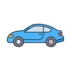 Find your dream car blue coupe illustration search for vehicles and auto transport services now