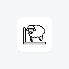 Sheep In Fence, vector, pixel perfect, illustrator file