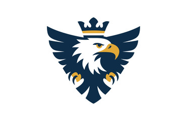 Fototapeta premium Regal eagle branding logo in vector artwork style illustration