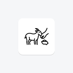 Goat Feeding Scene, vector, pixel perfect, illustrator file