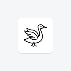 Duck Flapping Wings, vector, pixel perfect, illustrator file