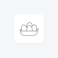 Eggs In Straw, vector, pixel perfect, illustrator file