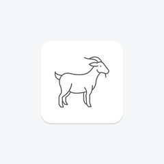 Fototapeta premium Goat In Shade, vector, pixel perfect, illustrator file
