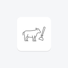 Cow Shed Cleaning, vector, pixel perfect, illustrator file