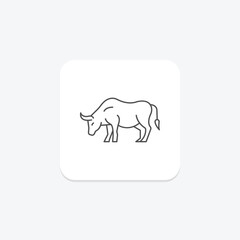 Bull Grazing, vector, pixel perfect, illustrator file