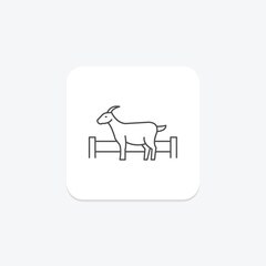 Goat Fence Line, vector, pixel perfect, illustrator file